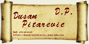 Dušan Pitarević vizit kartica